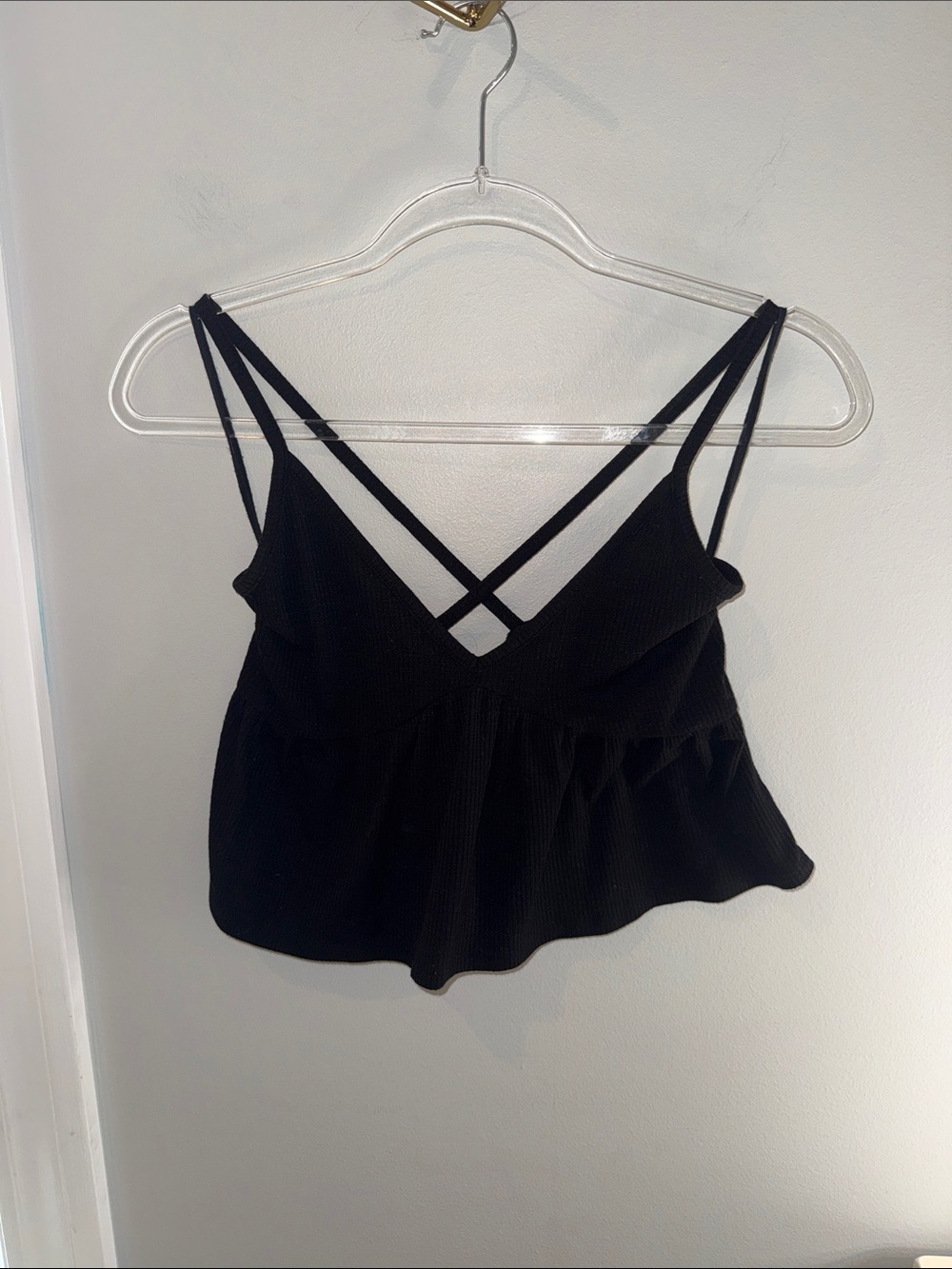 Garage Black Crisscross V-Neck Camisole